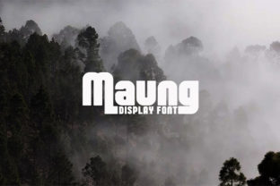 Maung: A Blocky Display Font for Handmade Magic