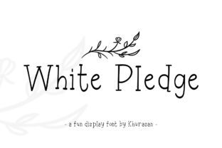 White Pledge Display Font for Web Design